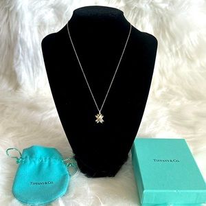 Authentic Tiffany Signature X Pendant Necklace - P